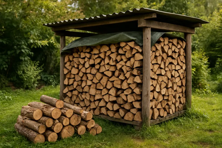 Brandhout opslaan in de tuin: zo blijft je hout droog en stookklaar